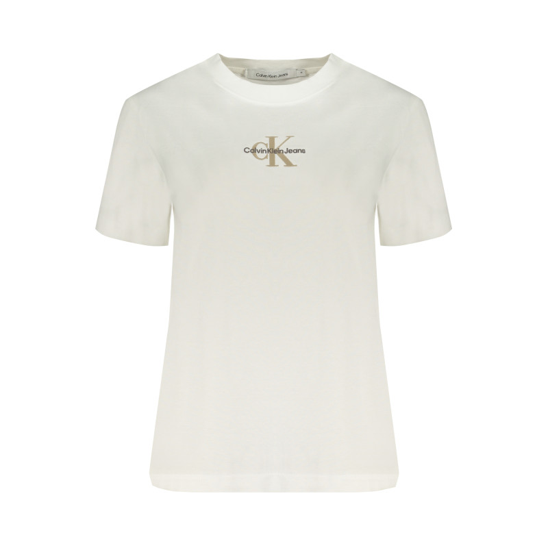 CALVIN KLEIN T-SHIRT MANICHE CORTE DONNA BIANCO