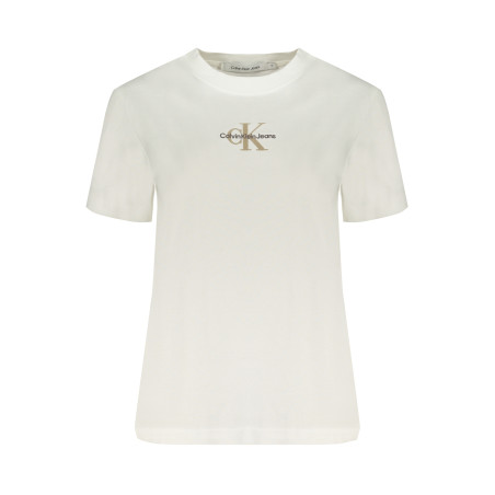 CALVIN KLEIN T-SHIRT MANICHE CORTE DONNA BIANCO