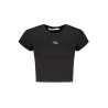 CALVIN KLEIN T-SHIRT MANICHE CORTE DONNA NERO