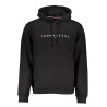 TOMMY HILFIGER MEN&39S BLACK ZIPLESS SWEATSHIRT