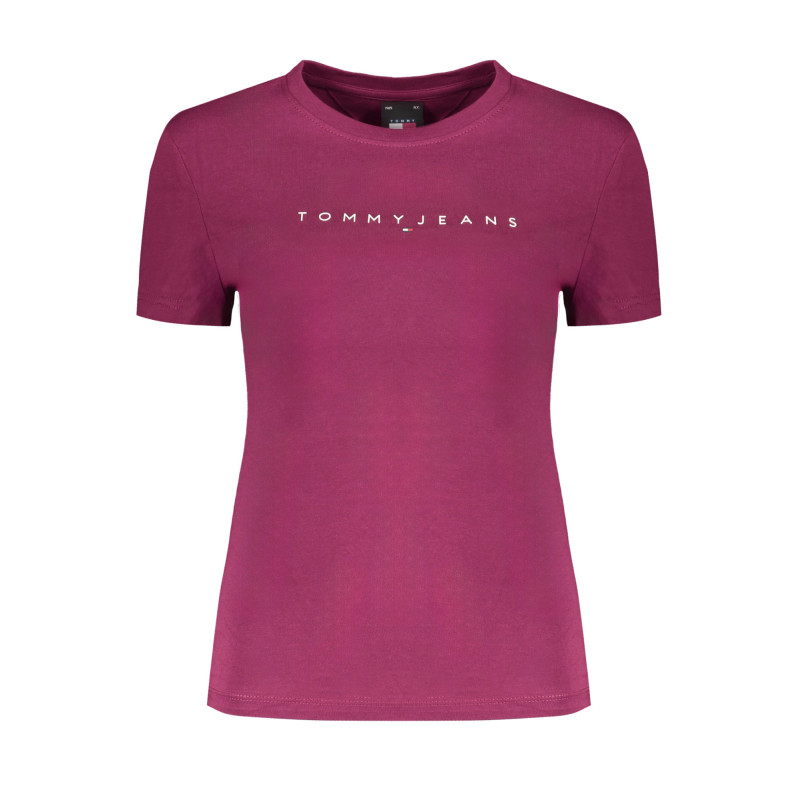 TOMMY HILFIGER T-SHIRT MANICHE CORTE DONNA VIOLA