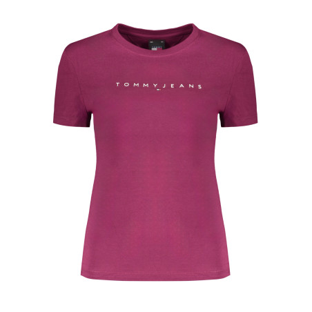 TOMMY HILFIGER T-SHIRT MANICHE CORTE DONNA VIOLA