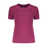 TOMMY HILFIGER T-SHIRT MANICHE CORTE DONNA VIOLA