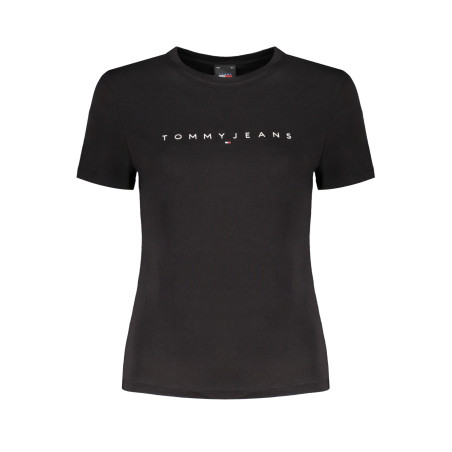 TOMMY HILFIGER T-SHIRT MANICHE CORTE DONNA NERO