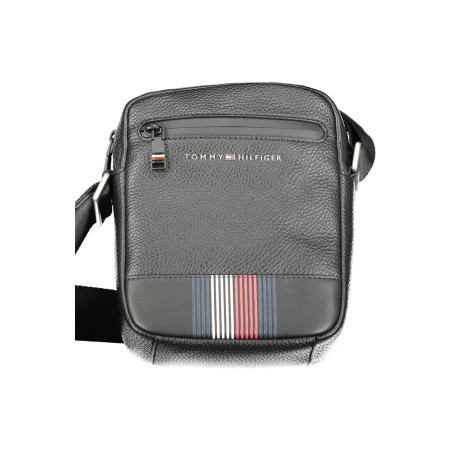 TOMMY HILFIGER MEN&39S BLACK SHOULDER BAG