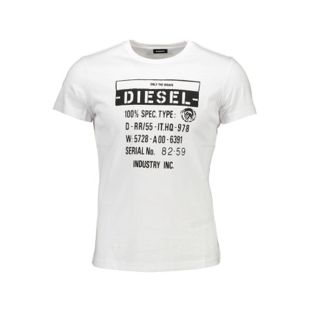 DIESEL T-SHIRT MANICHE CORTE UOMO BIANCO