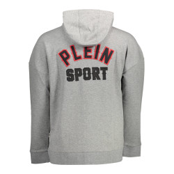 PLEIN SPORT SWEATSHIRT WITH ZIP MAN GRAY