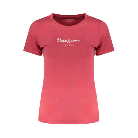 PEPE JEANS T-SHIRT MANICHE CORTE DONNA ROSSO