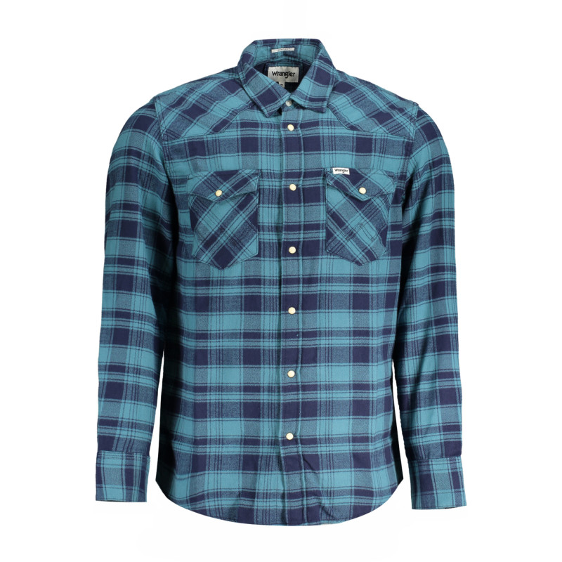 WRANGLER LONG SLEEVE SHIRT MEN BLUE