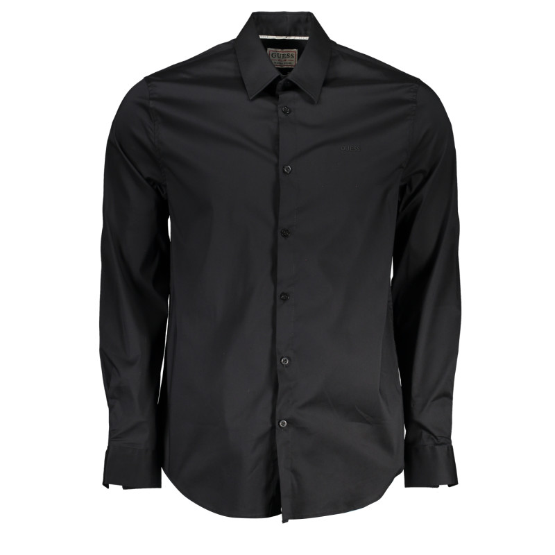 GUESS JEANS CAMICIA MANICHE LUNGHE UOMO NERO