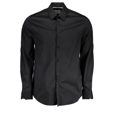 GUESS JEANS CAMICIA MANICHE LUNGHE UOMO NERO