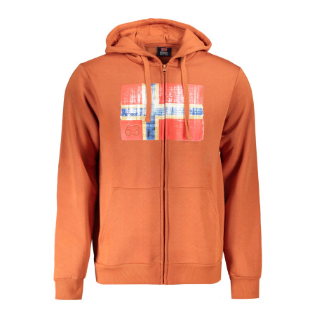 NORWAY 1963 MEN&39S BROWN ZIP-UP SWEATSHIRT