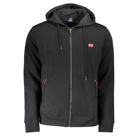 NORWAY 1963 MEN&39S BLACK ZIP-UP SWEATSHIRT