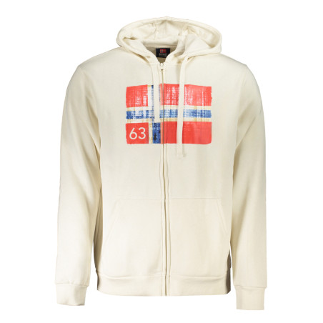 NORWAY 1963 FELPA CON ZIP UOMO BIANCO