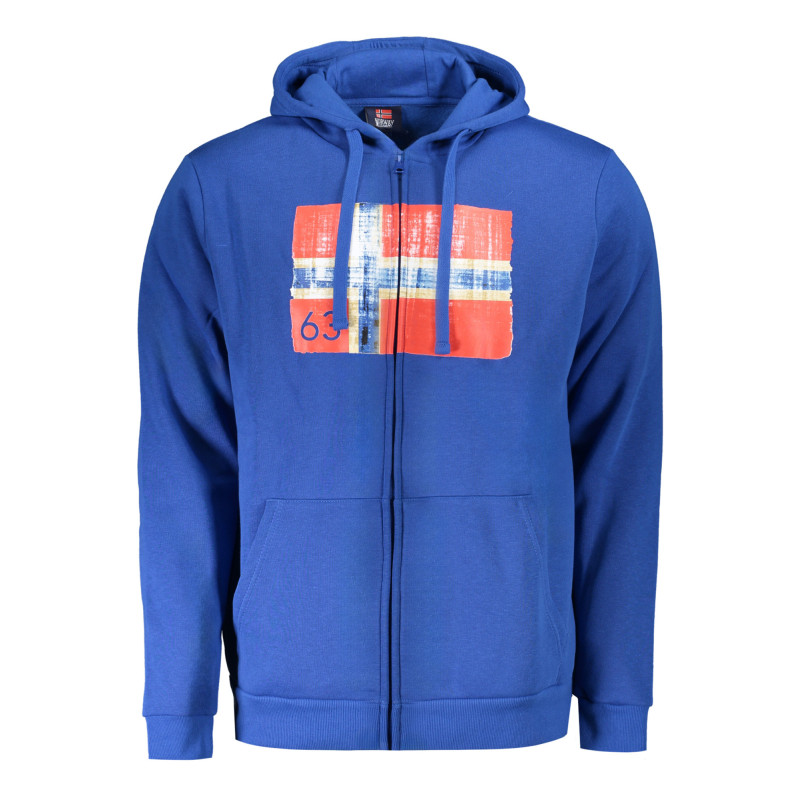 NORWAY 1963 FELPA CON ZIP UOMO BLU