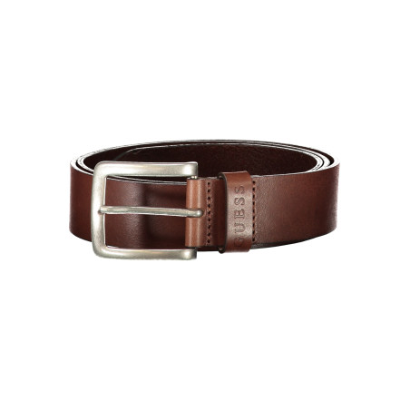 GUESS JEANS LEATHER BELT MEN BROWN