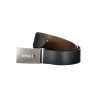 GUESS JEANS LEATHER BELT MEN BLACK