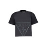 GUESS JEANS T-SHIRT MANICHE CORTE BAMBINA NERO