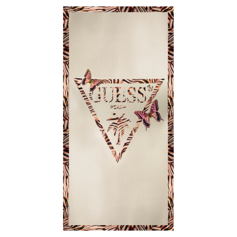 GUESS JEANS BEIGE WOMEN&39S BEACH TOWEL