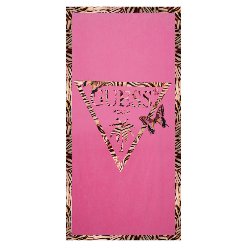 GUESS JEANS BEACH TOWEL WOMEN PINK