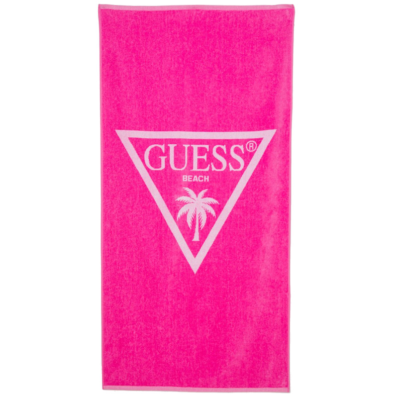 GUESS JEANS BEACH TOWEL GIRL PINK