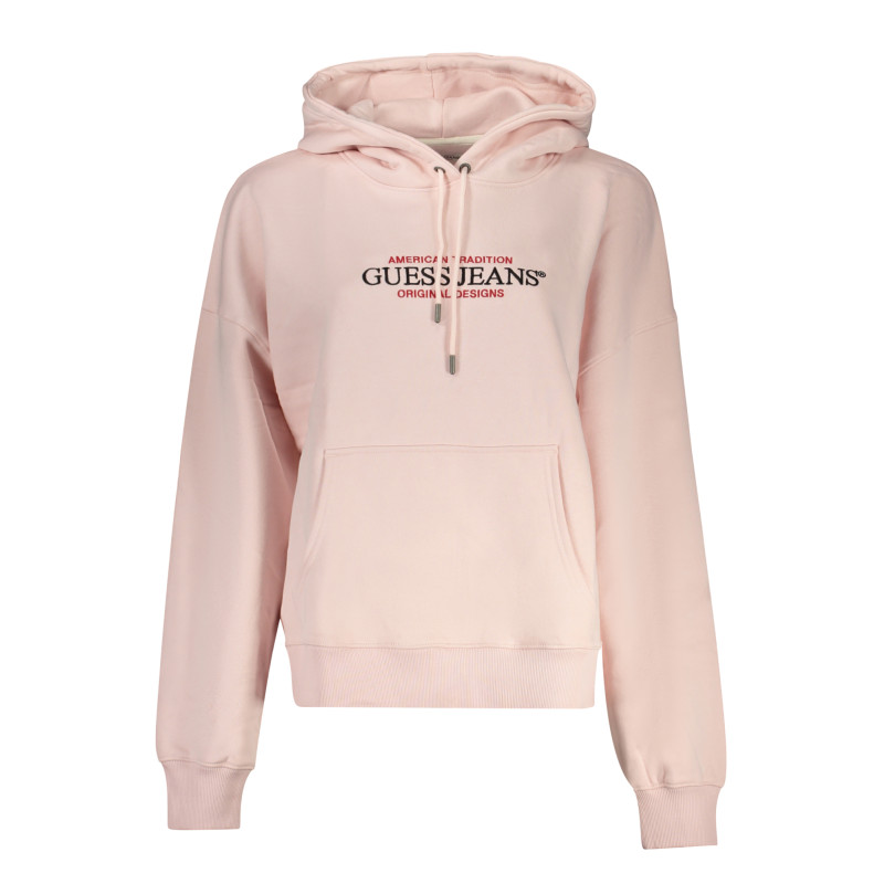 GUESS JEANS FELPA SENZA ZIP DONNA ROSA