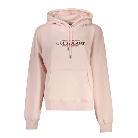 GUESS JEANS SWEATSHIRT WITHOUT ZIP WOMEN PINK