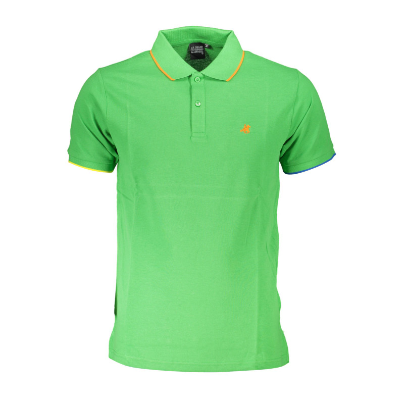 US GRAND POLO MEN&39S GREEN SHORT SLEEVED POLO SHIRT