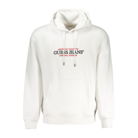 GUESS JEANS FELPA SENZA ZIP UOMO BIANCO