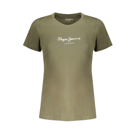 PEPE JEANS T-SHIRT MANICHE CORTE DONNA VERDE