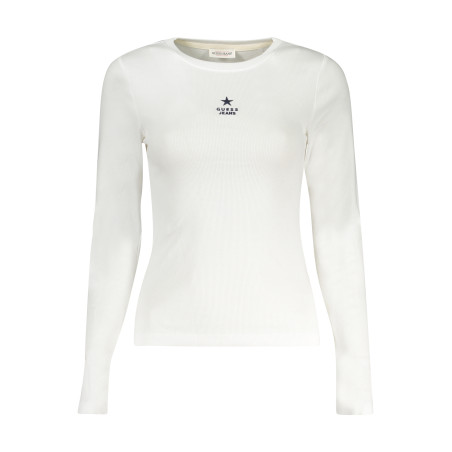 GUESS JEANS LONG SLEEVE T-SHIRT WOMEN WHITE