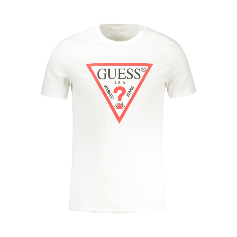 GUESS JEANS T-SHIRT MANICHE CORTE UOMO BIANCO