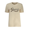 GUESS JEANS T-SHIRT MANICHE CORTE DONNA BEIGE