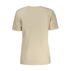 GUESS JEANS T-SHIRT MANICHE CORTE DONNA BEIGE