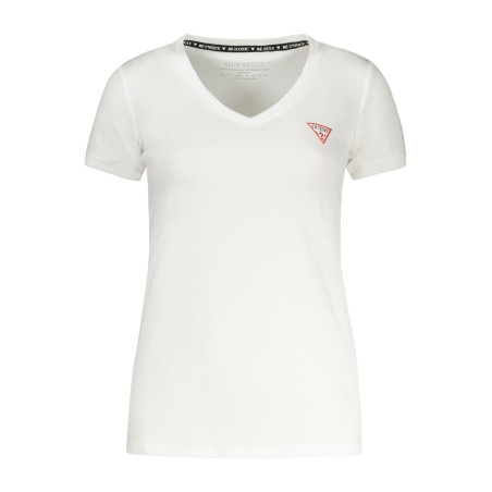 GUESS JEANS T-SHIRT MANICHE CORTE DONNA BIANCO