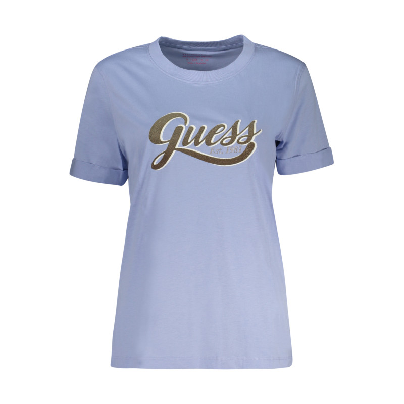 GUESS JEANS SHORT SLEEVE T-SHIRT WOMEN BLUE