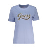 GUESS JEANS DAMEN KURZARM T-SHIRT HELLBLAU