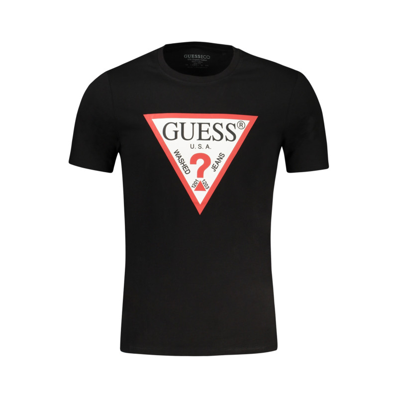 GUESS JEANS SHORT SLEEVE T-SHIRT MEN BLACK