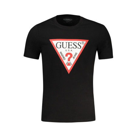 GUESS JEANS SHORT SLEEVE T-SHIRT MEN BLACK