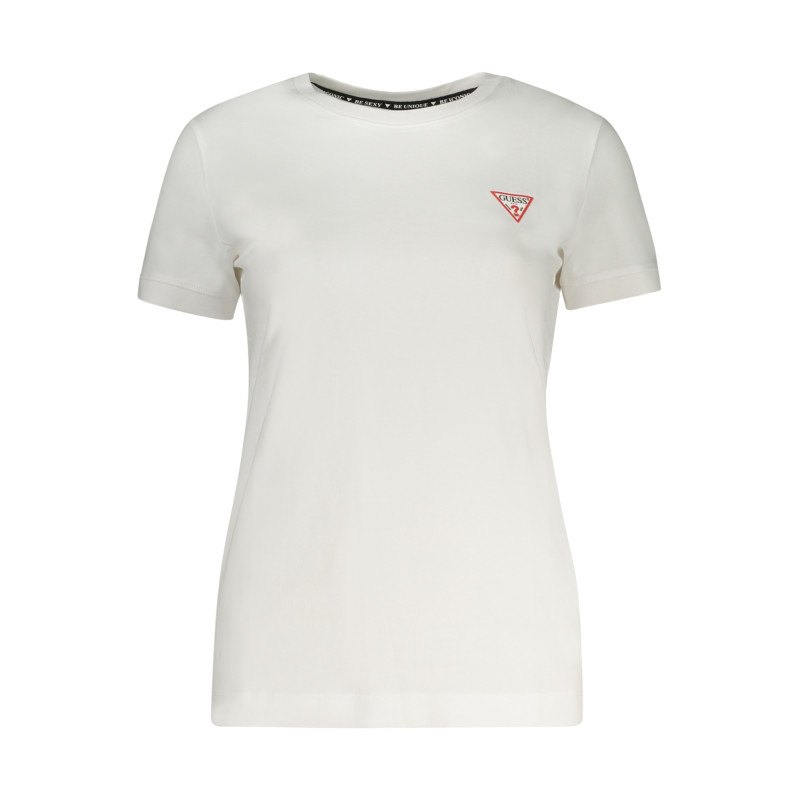 GUESS JEANS T-SHIRT MANICHE CORTE DONNA BIANCO