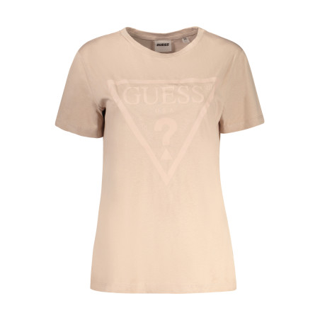 GUESS JEANS BEIGE WOMEN&39S SHORT SLEEVE T-SHIRT