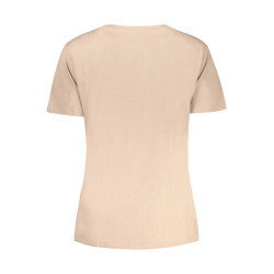 GUESS JEANS T-SHIRT MANICHE CORTE DONNA BEIGE