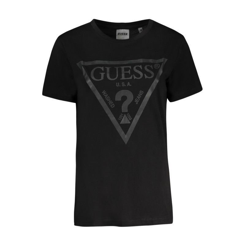 GUESS JEANS DAMEN KURZARM T-SHIRT SCHWARZ