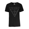 GUESS JEANS DAMEN KURZARM T-SHIRT SCHWARZ