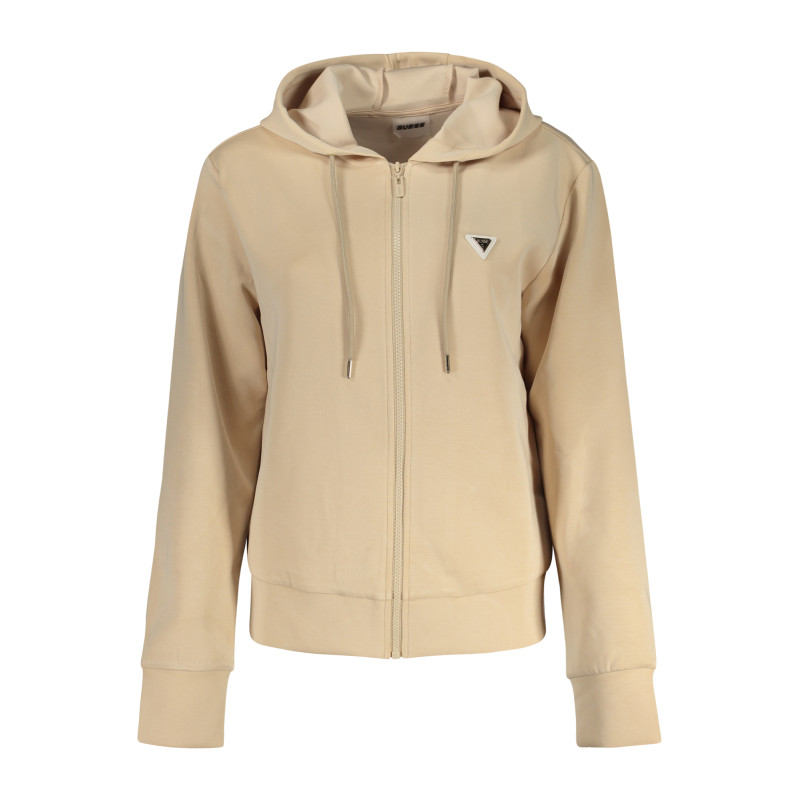 GUESS JEANS WOMEN&39S ZIP-UP SWEATSHIRT BEIGE