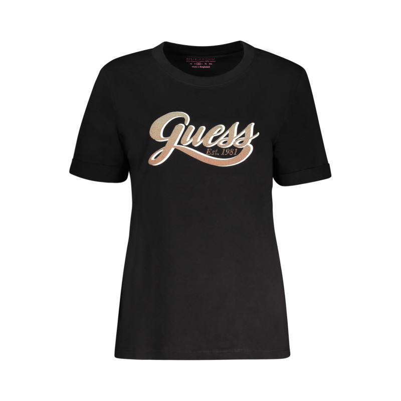 GUESS JEANS DAMEN KURZARM T-SHIRT SCHWARZ