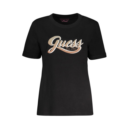 GUESS JEANS SHORT SLEEVE T-SHIRT WOMEN BLACK