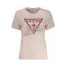 GUESS JEANS T-SHIRT MANICHE CORTE DONNA ROSA