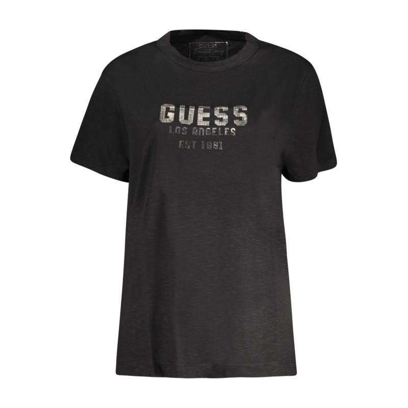 GUESS JEANS DAMEN KURZARM T-SHIRT SCHWARZ