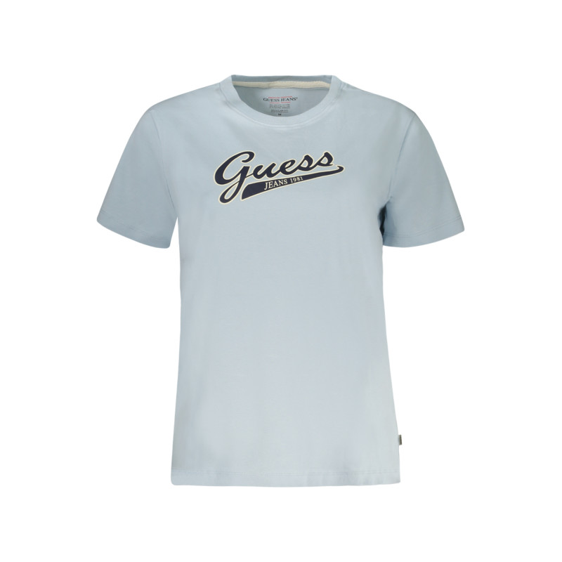 GUESS JEANS DAMEN KURZARM T-SHIRT HELLBLAU